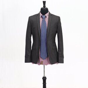 Brice 36R Gray Solid 2-Button Sport Coat Blazer Jacket G655